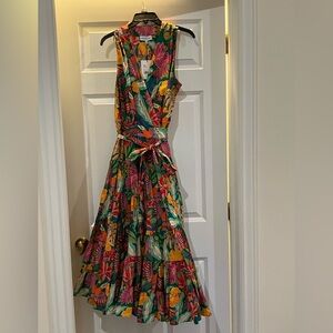Vibrant Tropical Maxi Dress